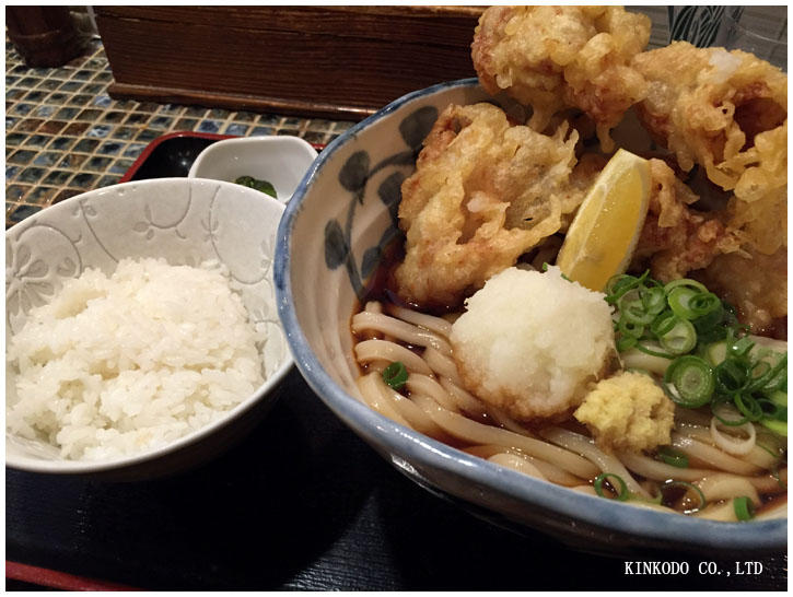 とり天ぶっかけうどん