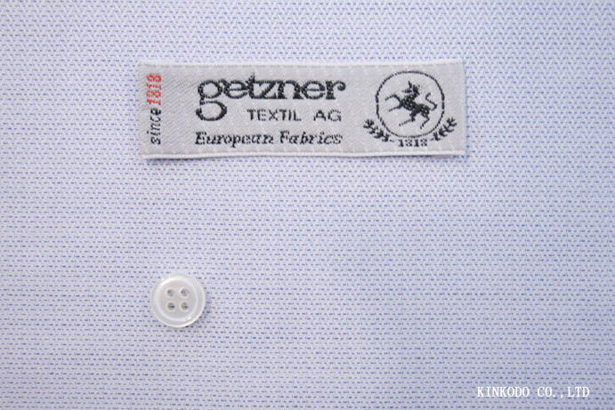 細かなヘリンボーンのブルー生地　オーストリア・ゲッツナー　Getzner社製　綿100％