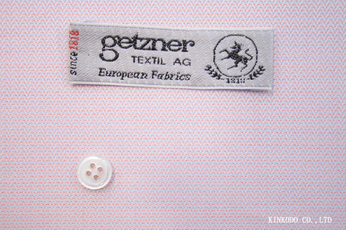 細かなヘリンボーンのピンク生地　オーストリア・ゲッツナー　Getzner社製　綿100％