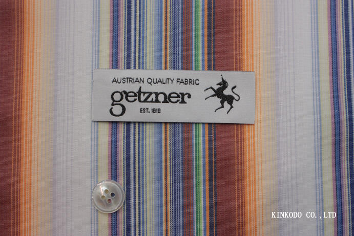 NO-10357723　マルチカラーのふと巾ストライプ生地　オーストリア・ゲッツナー社製　綿100％