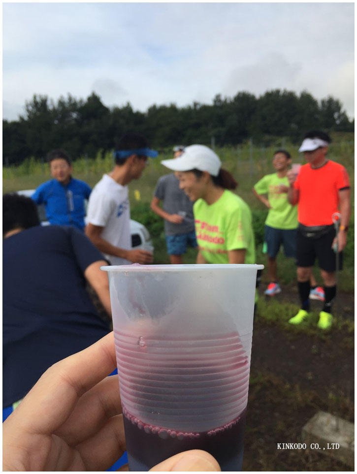 ぶどうジュースで乾杯